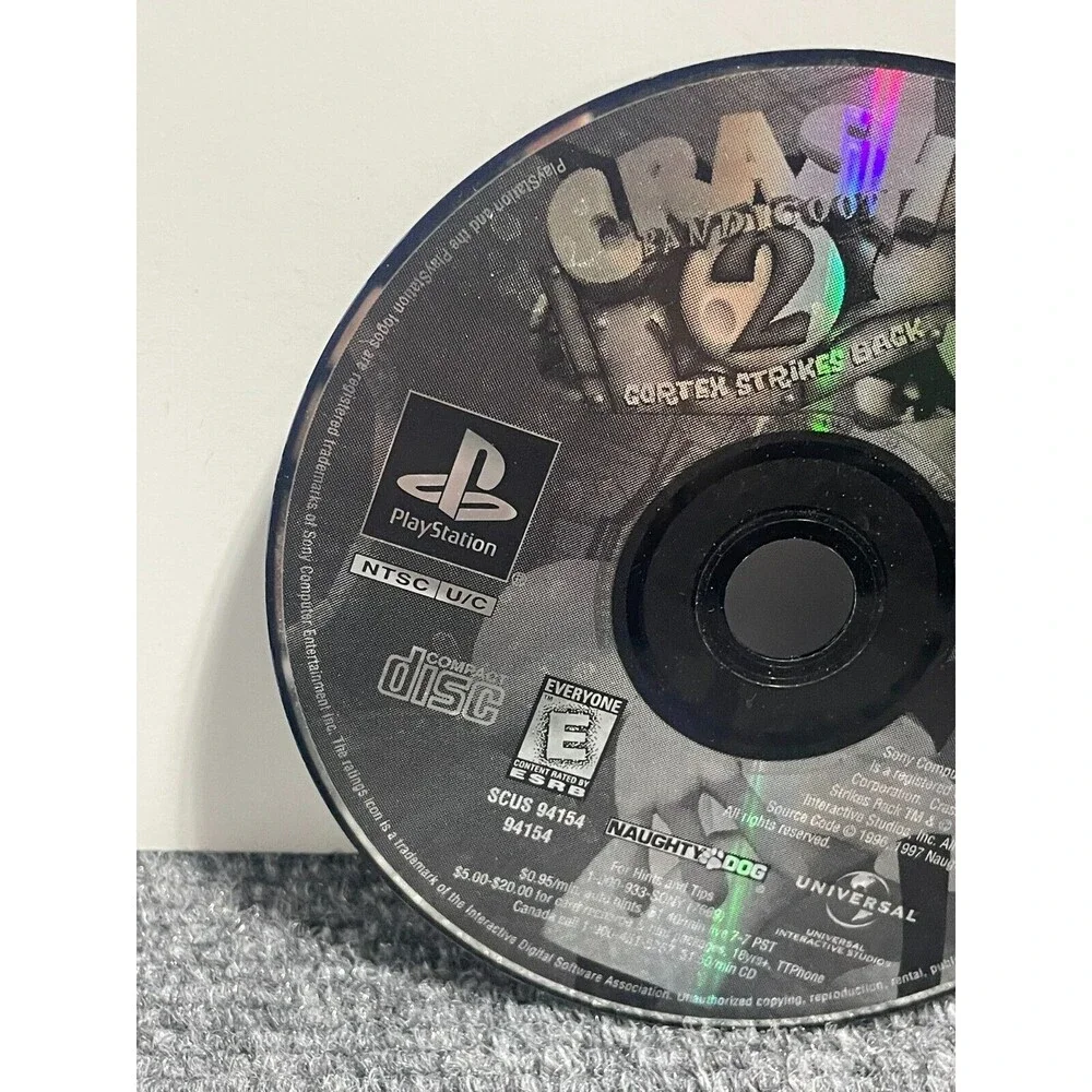 Crash Bandicoot 2: Cortex Strikes Back (Sony PlayStation 1, 2000)